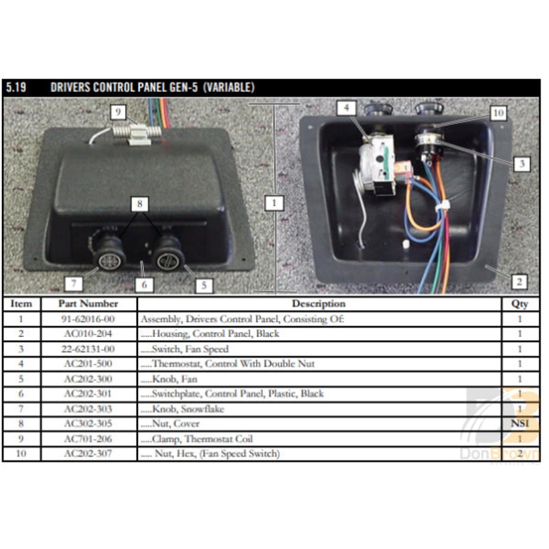 SWITCH ASY, DRIVERS POT.,GEN 5 22-62131-00