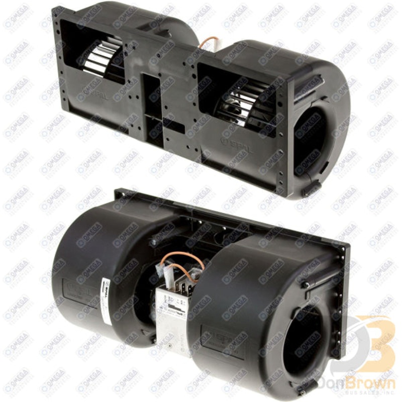 BLOWER ASSEMBLY DUAL SPAL 12V W/3 SPEED RESISTOR 26-20012