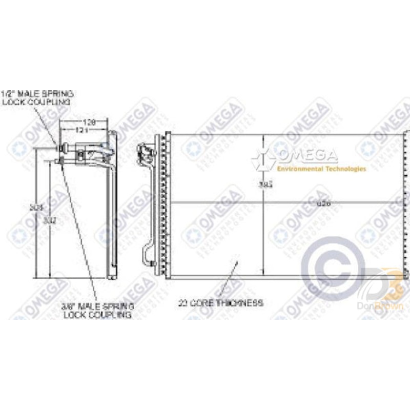 CONDENSER COUGAR TBIRD 89-90  YJ423 F5SZ-19712BA 24-31107