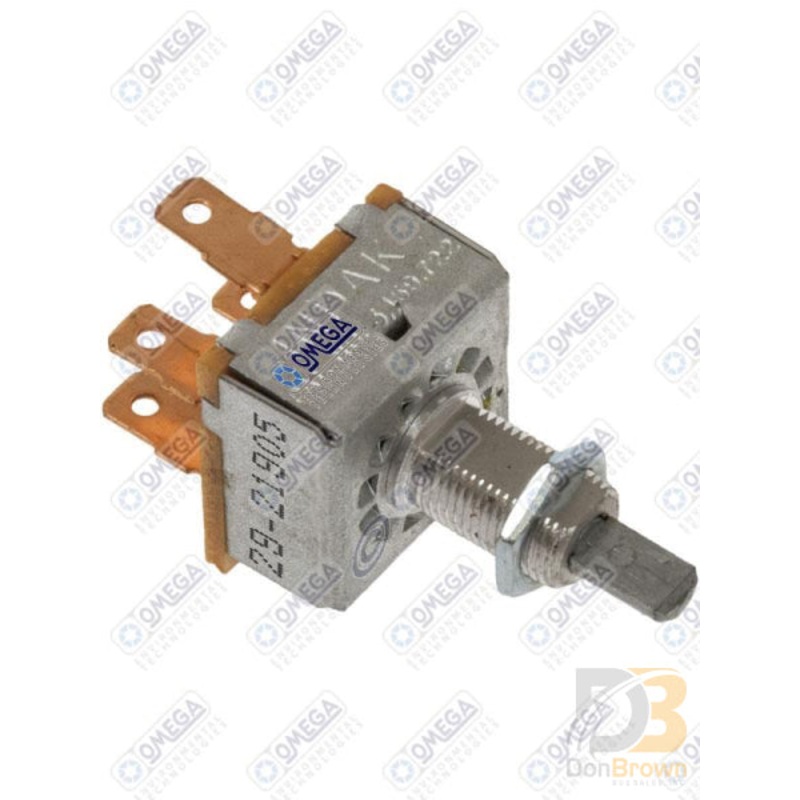 SWITCH ROTARY FAN 3 SPEED 4POS W/ LONG SHAFT & NUT 29-21905