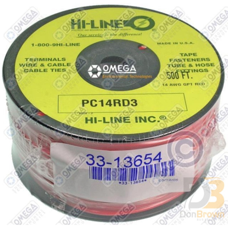 WIRE 14 GAUGE RED 100 FT PER ROLL 33-13654