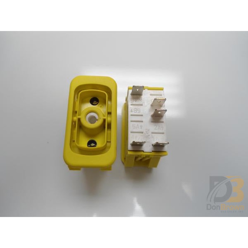 210521 Collins SWITCH SPST ON-OFF YELLOW BEZL