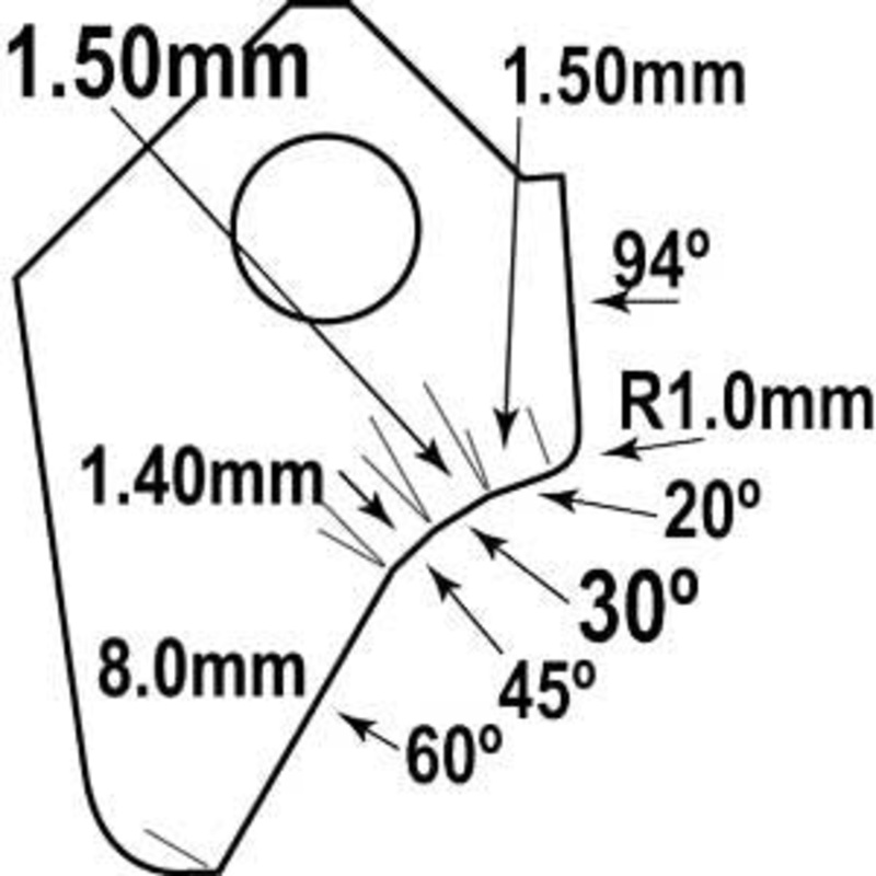 Black Smoke Series Cutter Blade for Intake Seats | BSS-3002