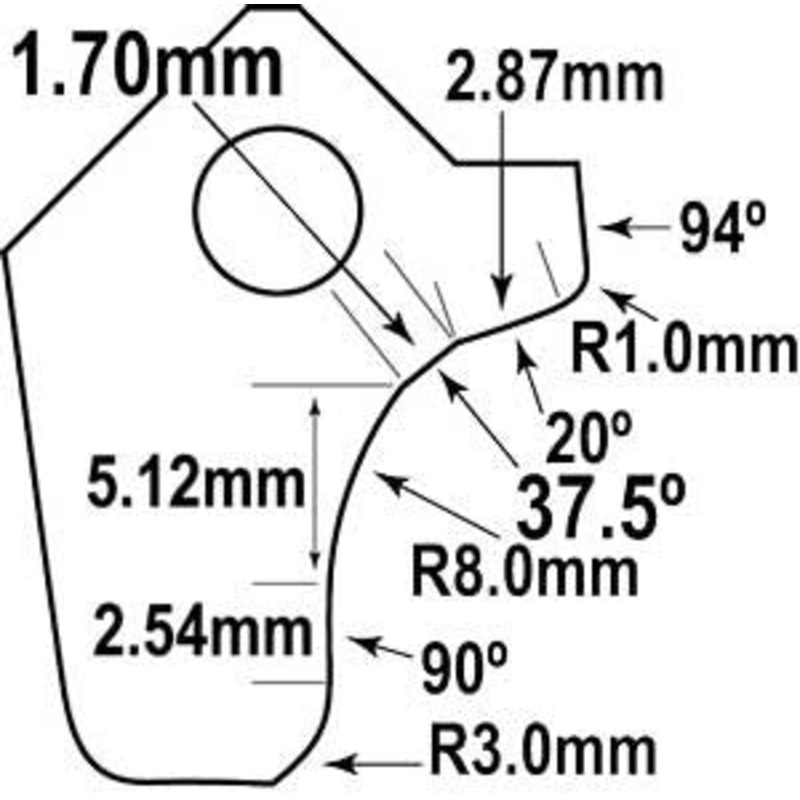 BSS-3701 : Black Smoke Seat Cutter Blade
