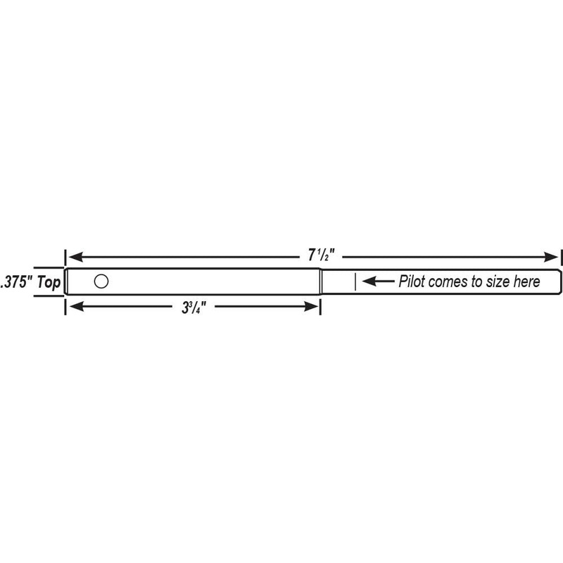 .375 Top Tapered Carbide Pilot | .2173 (5.52mm)