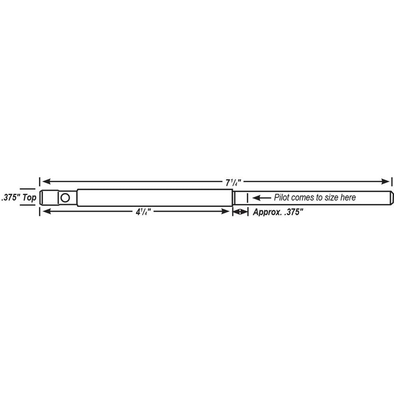 .375 Extended Length Solid-Tapered High Speed Steel Pilot | .3457 (8.78mm) | P-5345NL
