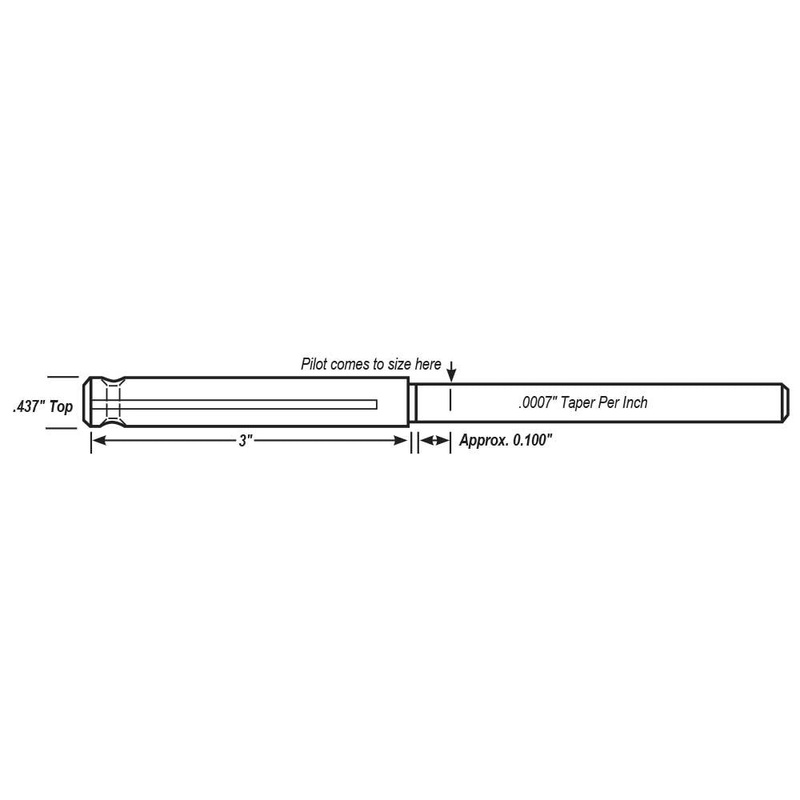 .437 Top Solid-Tapered High Speed Steel Pilots | .3457 (8.78mm) | P-5345K