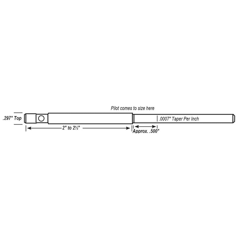 P-1178N | .297 Top Solid Tapered High Speed Steel Pilots