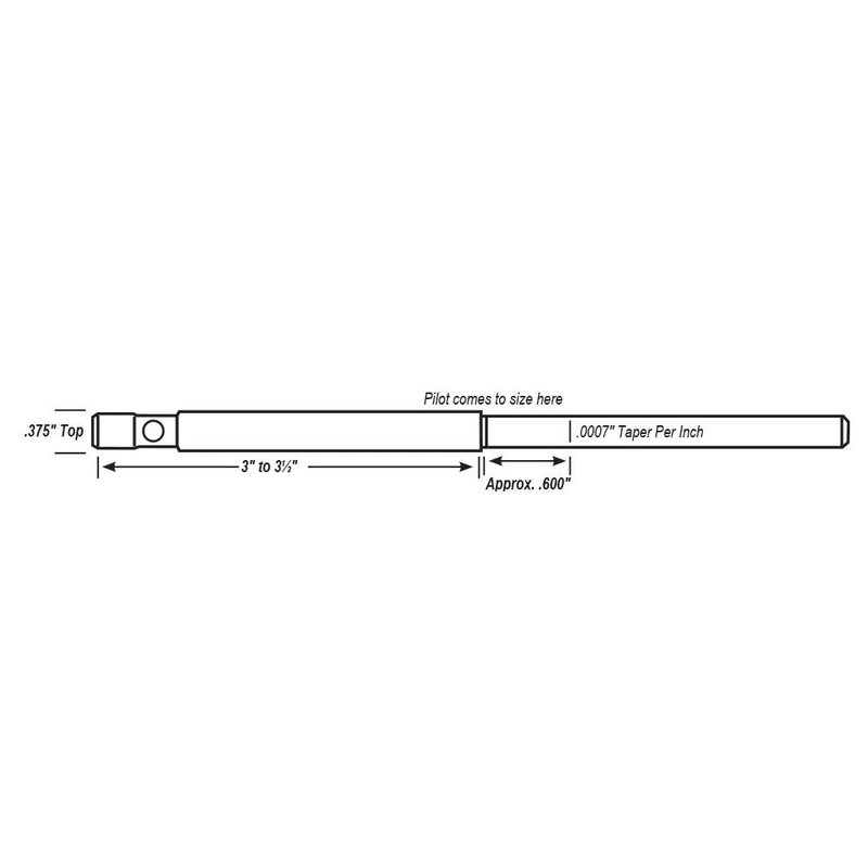 P-5343 | .375 Top Solid-Tapered High Speed Steel Pilots