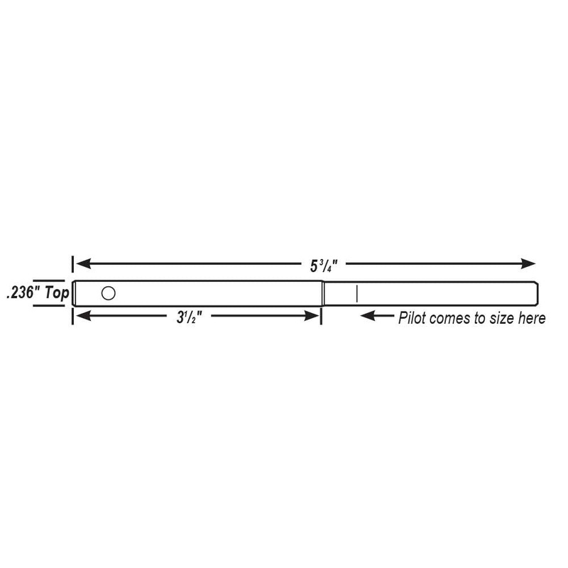 .236 Top Tapered Carbide Pilots | .1566 (3.98mm) | PCT-1570M