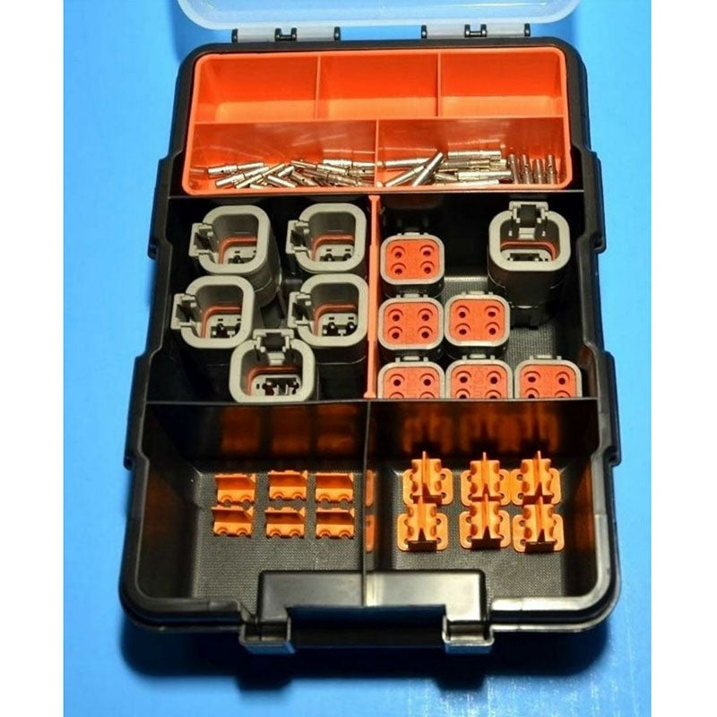 72 Piece Deutsch DTP 4-Pin Connector Kit for 12-14 AWG Solid Contacts Kit