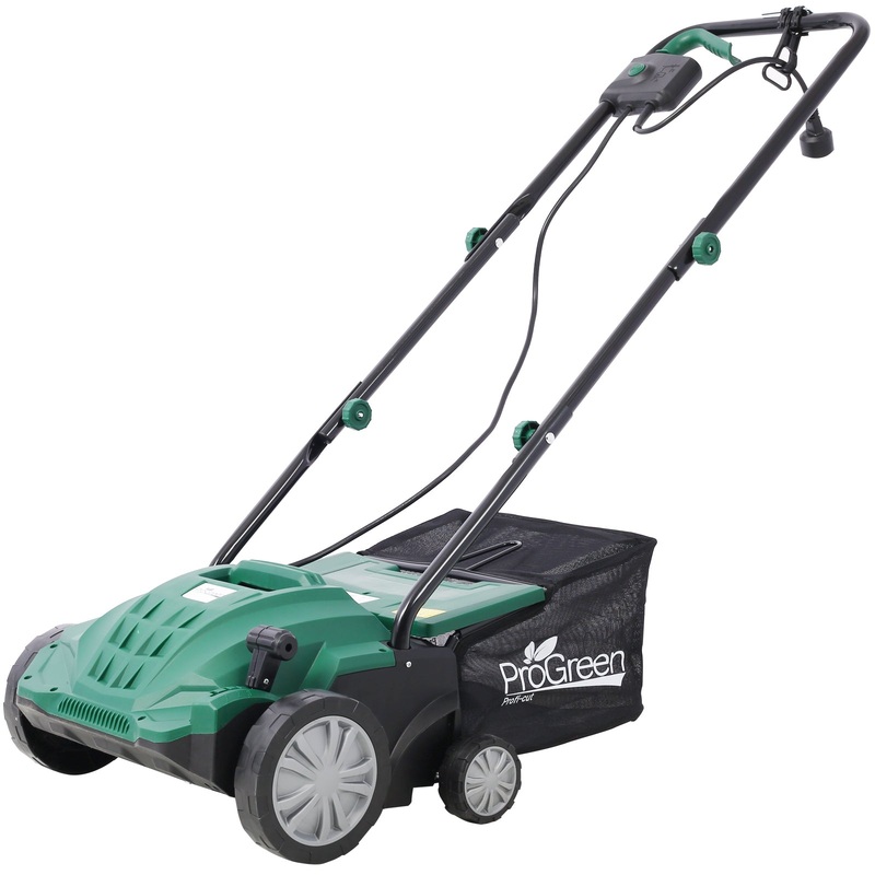 2-in-1 13Inch Electric Dethatcher Scarifier 12 Amp with Removable Collection Bag Extra Large 31.7QT