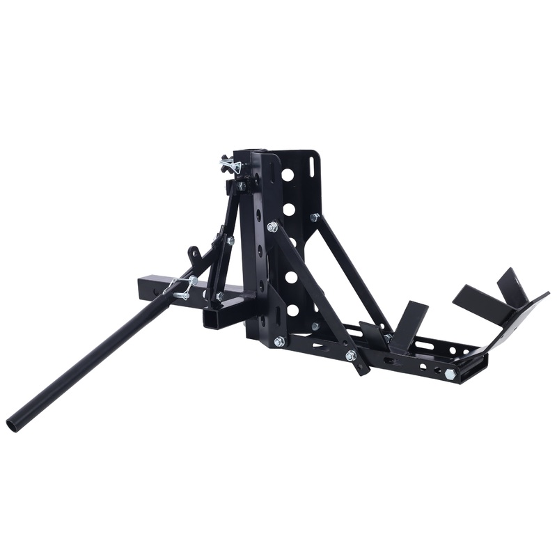 800LBS Motorcycle Trailer Hitch Scooter Hauler Mount Rack 2 Tow Carrier Receiver Heavy Duty Steel