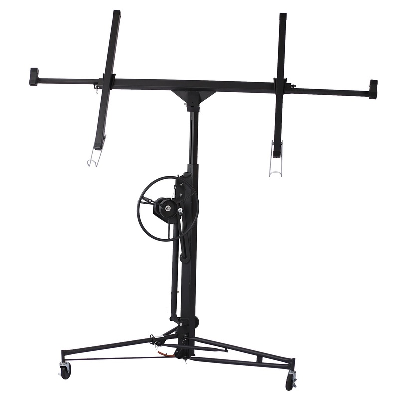 11′ Lift Drywall Panel Hoist Jack Lifter Black