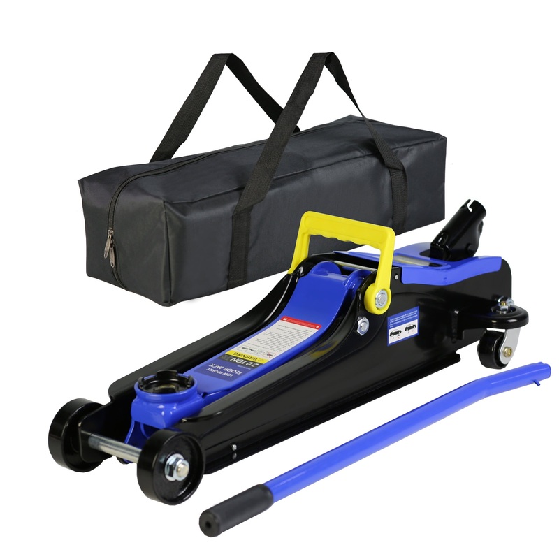 2 Ton Low Profile Floor Jack HeavyDuty Steel with Single Piston Quick Lift Pump Lifting Range 3.3-15.2