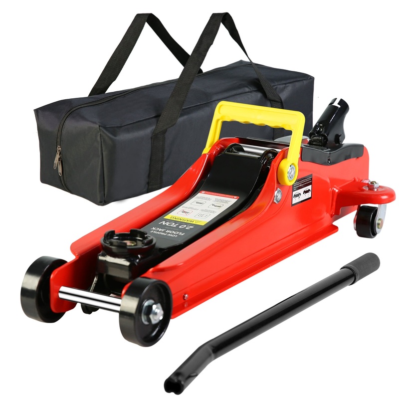 2 Ton Low Profile Heavy Duty Steel Racing Floor Jack with Single Piston Quick Lift Pump Lifting Range 3.3-15.2