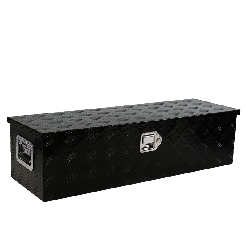Aluminum Long Tool Box with Side Handle Lock and 2 Keys 38.812.810.4