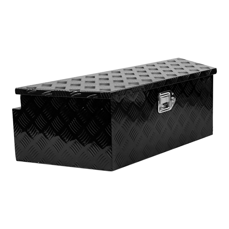 Aluminum Utility Trailer Tongue Tool Box 5 Bar Tread with Lock & Keys 38.8×16.5×12