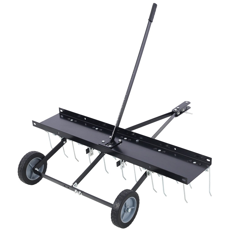 40-Inch Lawn Sweeper Tow Behind Dethatcher–Black