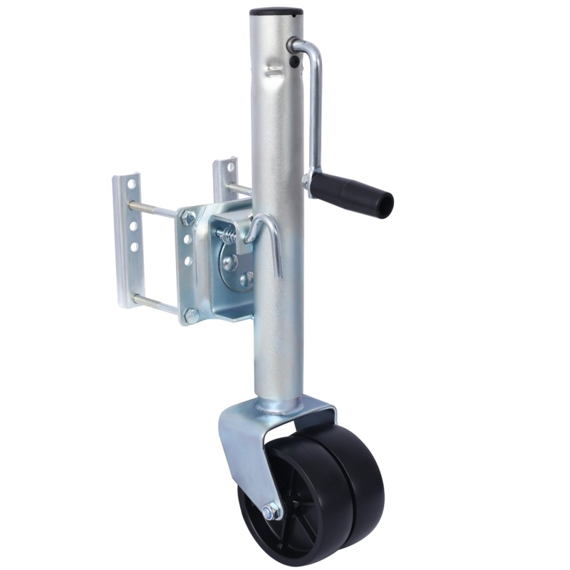 1500lbs Trailer Jack with Double Wheel Adjustable 12 Lift Swivel Tongue Towing