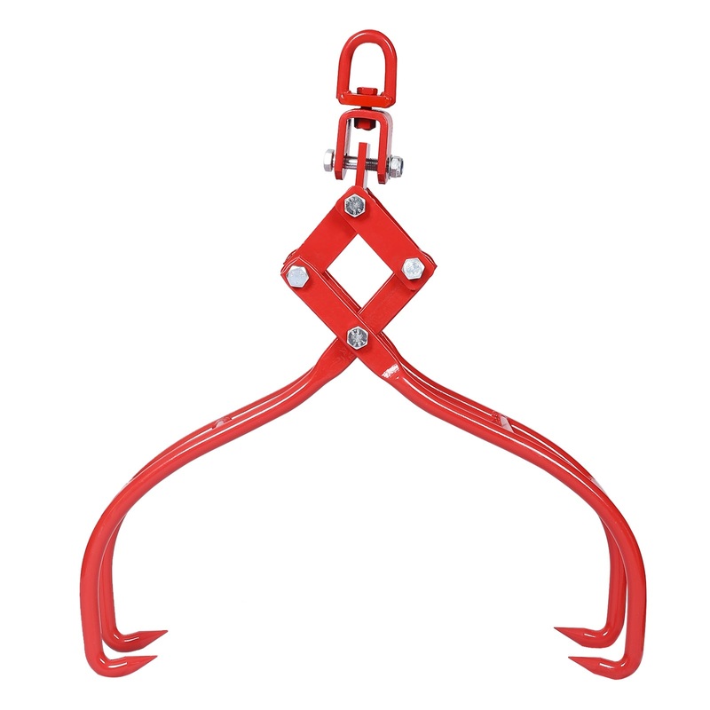 4 Claw Timber Log Lifting Logging Tongs Grabber 28 Red