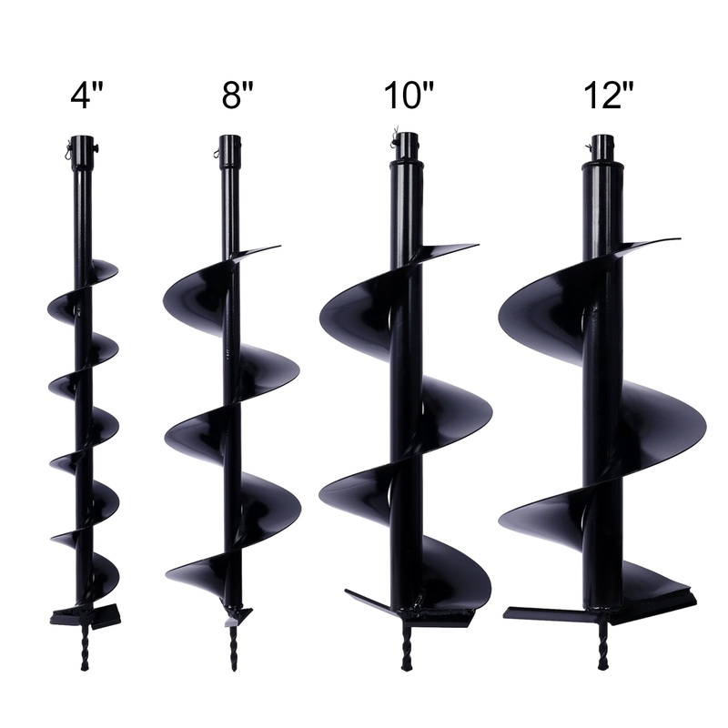4IN+8IN+10IN+12IN Auger Drill Bit 3/4 Shaft Digger Replacement Bits Earth