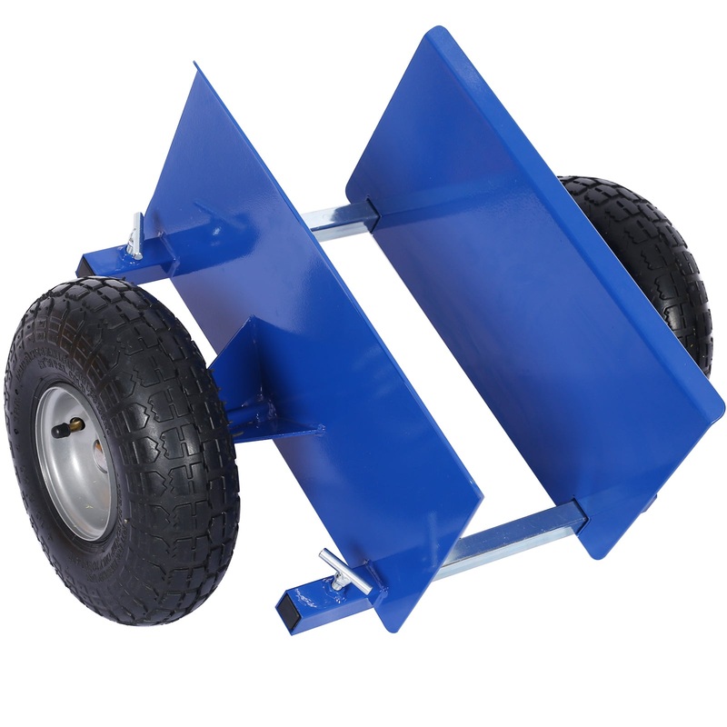 600lb Panel Dolly 10in Pneumatic Wheels Blue