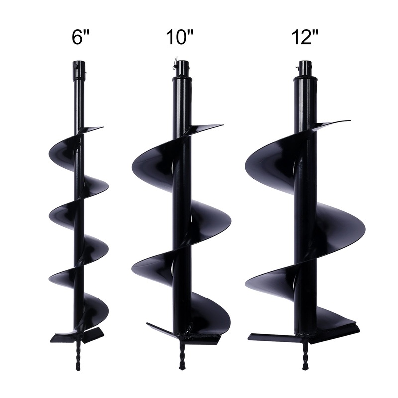 6IN+10IN+12IN Auger Drill Bit 3/4 Shaft Digger Replacement Bits Earth