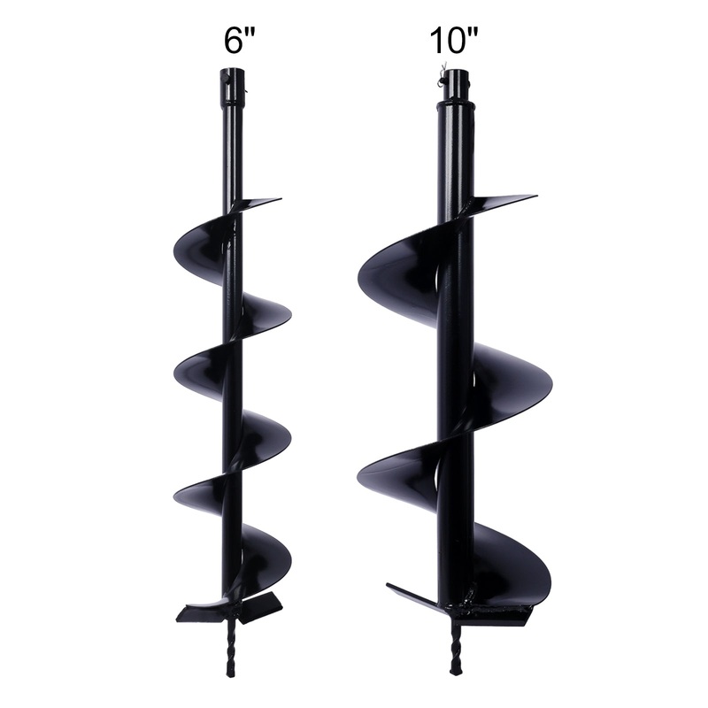 6IN+10IN Auger Drill Bit 3/4 Shaft Auger Digger Replacement Bits Earth