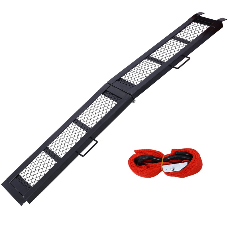 80 Steel Loading Ramp 500LBS Capacity Portable Motorcycle Folding ATV