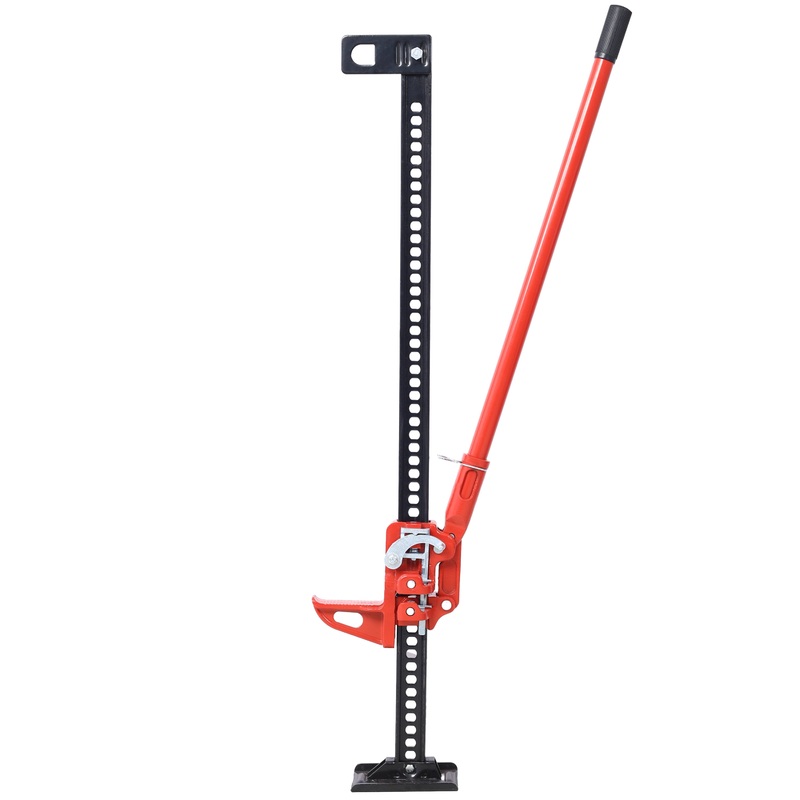 High Lift Farm Jack 48 7000 lbs Capacity Ratcheting Off Road Heavy-Duty–Red