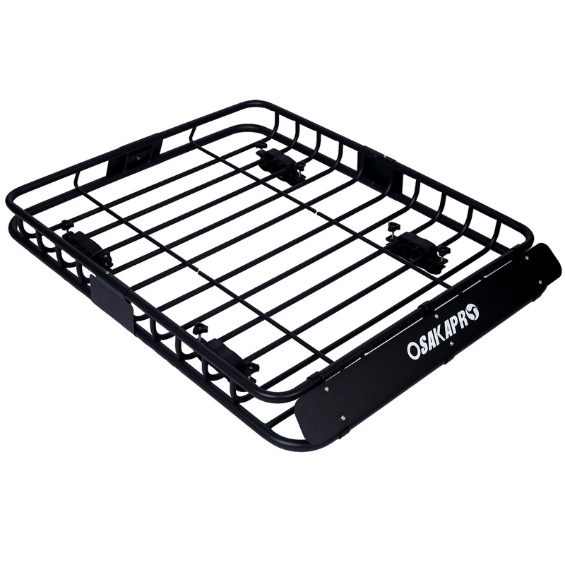 Rooftop Cargo Carrier Basket Rack Mount 42 Steel–Black