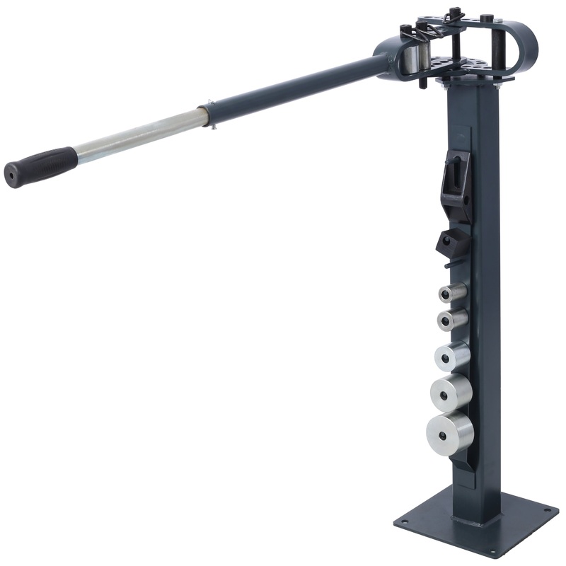 Compact Bender 7 Dies Versatile Metal Tubing 44′ Mount Powdercoat Telescoping Handle Maximum 5/8 Thick 1-15/16 Width Gray