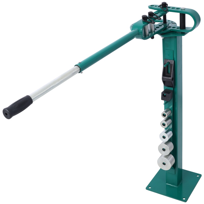 Compact Bender 7 Dies Versatile Metal Tubing 44′ Mount Powdercoat Telescoping Handle Maximum 5/8 Thick 1-15/16 Width Green