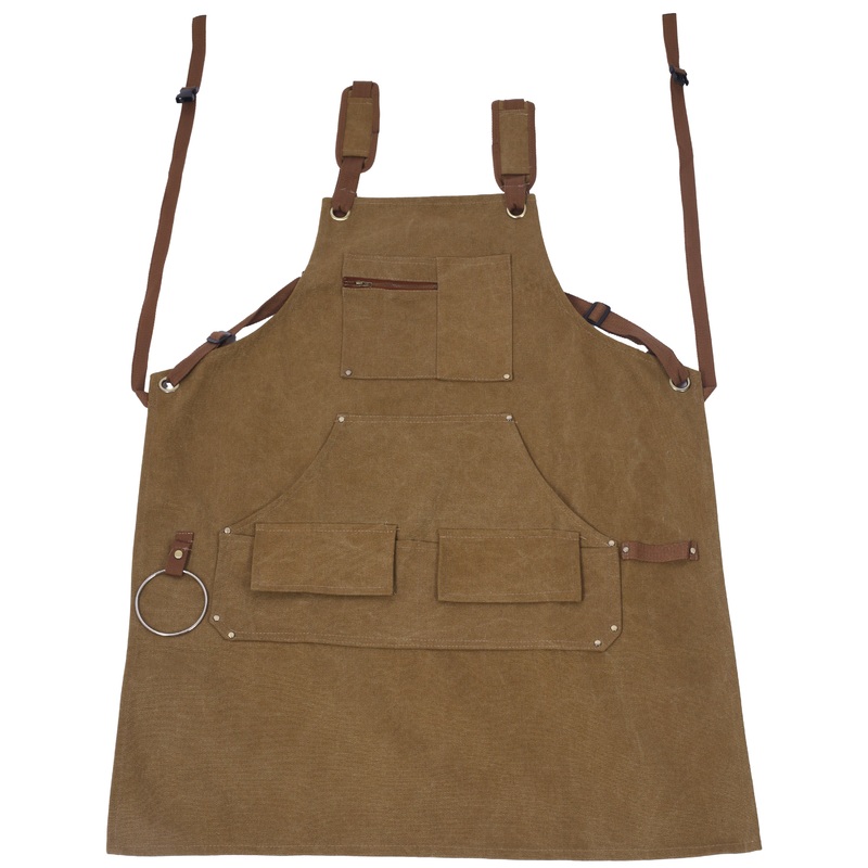Long Apron Heavy Duty Canvas Tool 16 Oz–Brown
