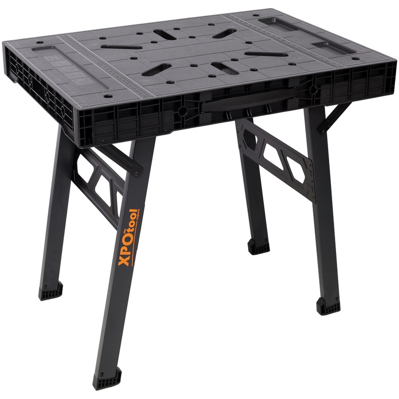 Foldable Work Bench Portable Workstation 1650LBS Capacity–Black