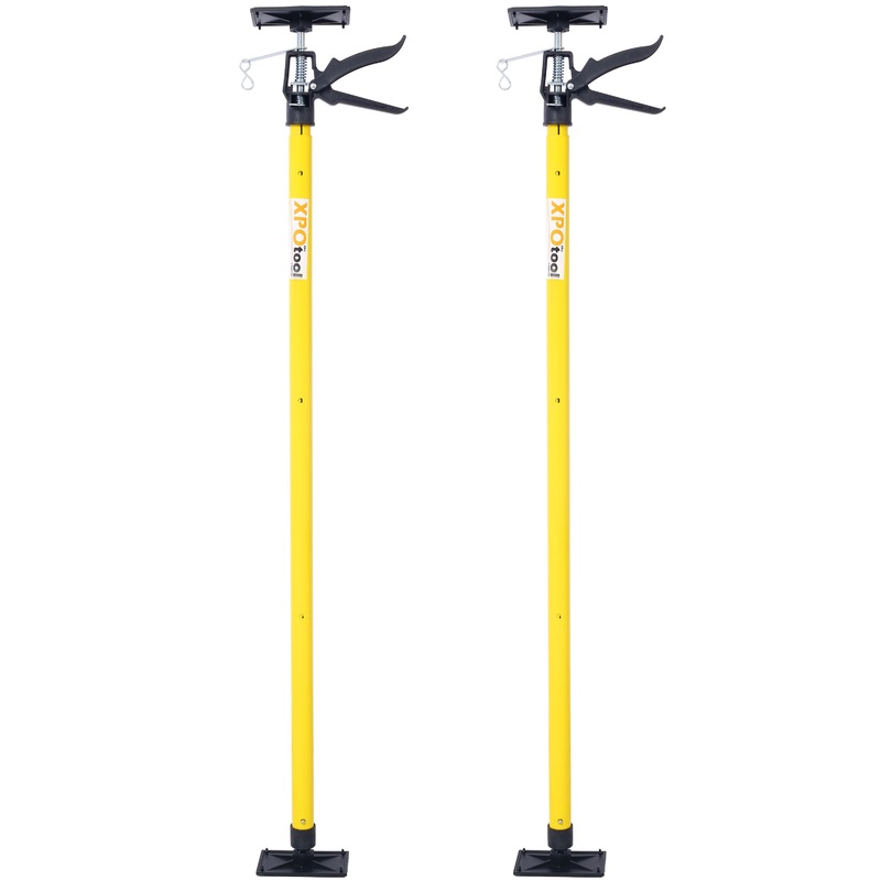 2Pack Adjustable Support Pole Steel 3rd Hand System Rod Extends from 45 to 114 Inch–Yellow