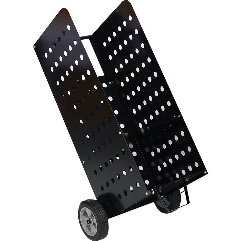 Firewood Fireplace Log Cart 200lbs Capacity Wood Rack Heavy Duty–Black