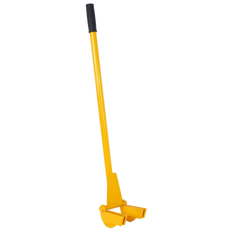 Pallet Buster Tool with 43in Long Handle Deck Wrecker Pry Bar Board Removal–Yellow