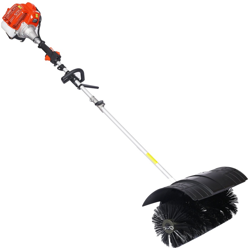 Snow Sweeper Gasoline Powered Broom Sweeper 52CC 2 Stroke Brush 21×10 EPA