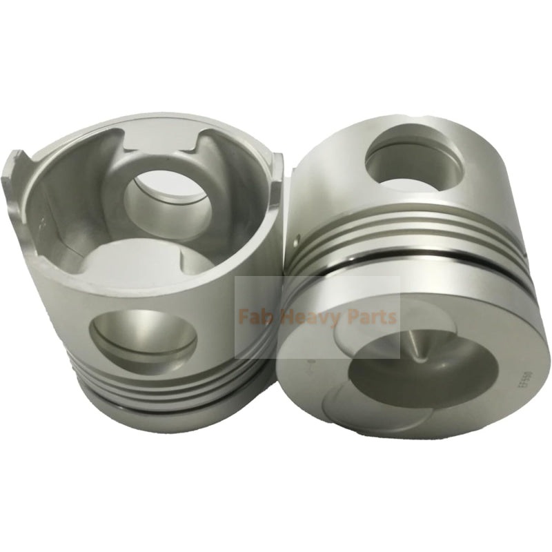 8X Piston with Pin and Clips L 13216-1560 / R 13226-1140 Fits For Hino Engine EF550