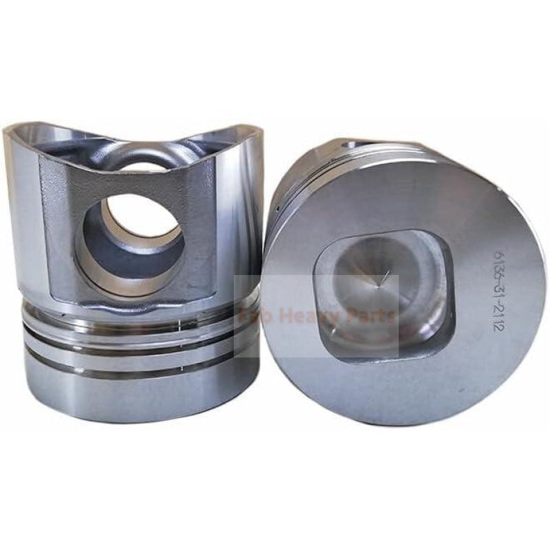 1 Piece Piston With Pin And Clips 6136-31-2112 Fits For Komatsu 6D105-1 Engine Parts