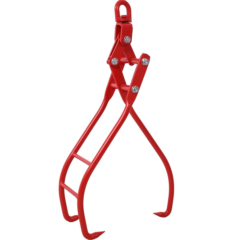36in 3 Claw Log Grapple Eagle Claws Design Log Lifting Tongs Timber Lifting Tongs–Red