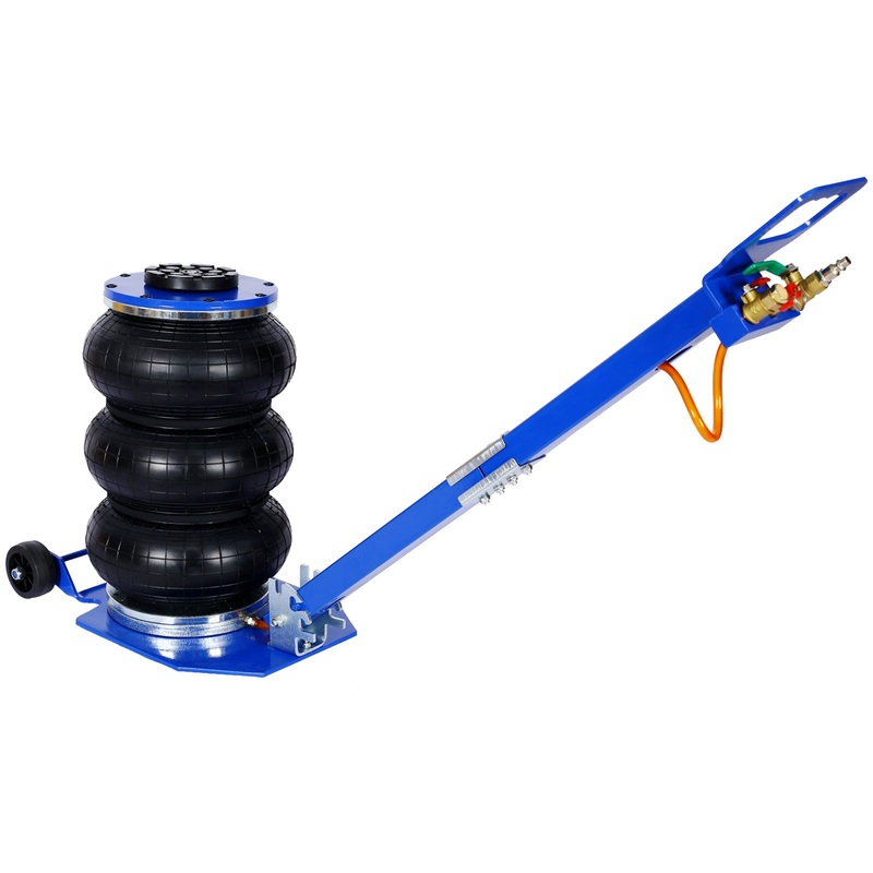 3T Triple Bag Air Jack Pneumatic Jack 3 bag Lifting 16in Capacity 6600lbs–Blue