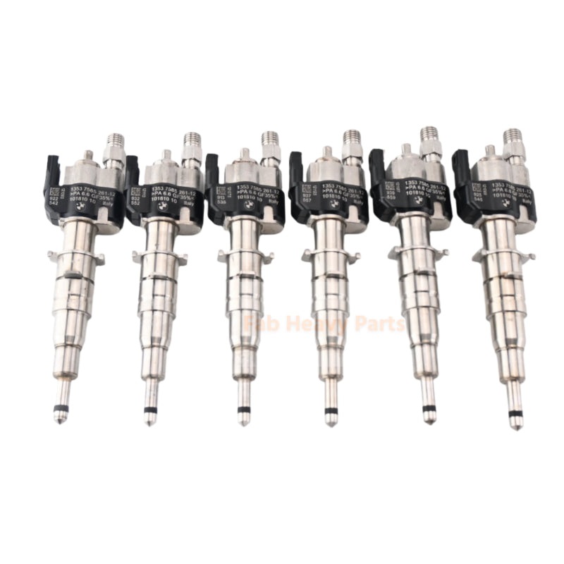 6 PCS Fuel Injector 13538616079 13537585261 Fits for BMW Engine N54 N63 Vehicle E88 E82 E90 E91 E92 E61 F12 E71