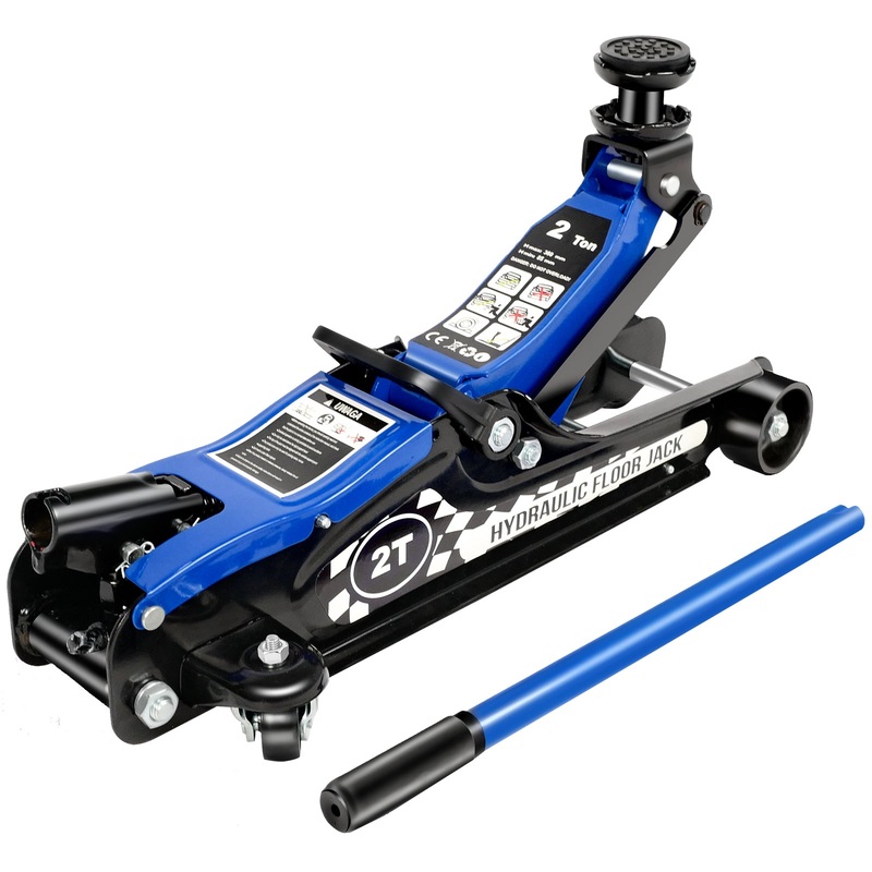 2 Ton 4400lbs Low Profile Floor Jack Hydraulic Lifting Range 85mm/3.35-360mm/14.17–Blue