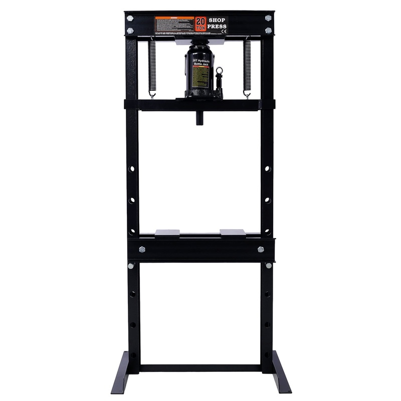 20 Ton Bottle Jack Shop Press Bend Straighten or Press Parts Install Bearings U-Joints Bushings Ball Joints and Pulleys-Black