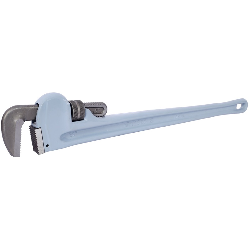 36 inch Aluminum Straight Pipe Wrench Heavy Duty Plumbers Easy to Carry Hangable Design