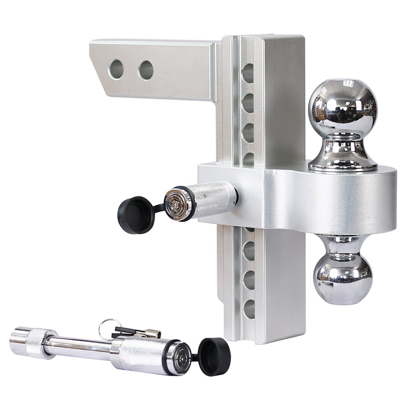 Alu Adjustable Trailer Drop Hitch 2 inch Receiver 8 inch