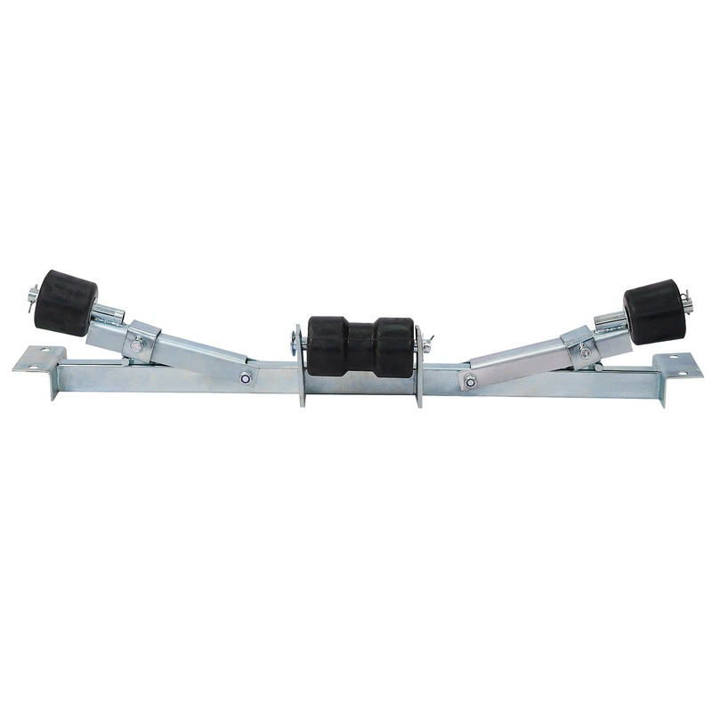 Boat Trailer Bottom Support Bracket with Keel Rollers Capacity 2204lbs
